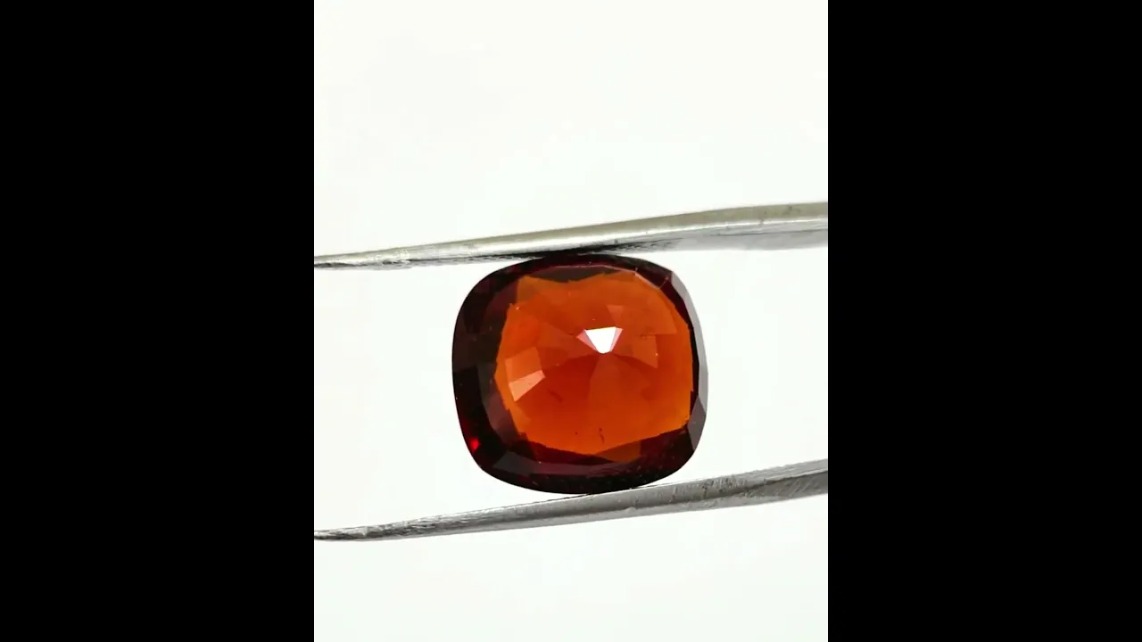 Hessonite 13.50x12.50mm Elongated Cushion Faceted