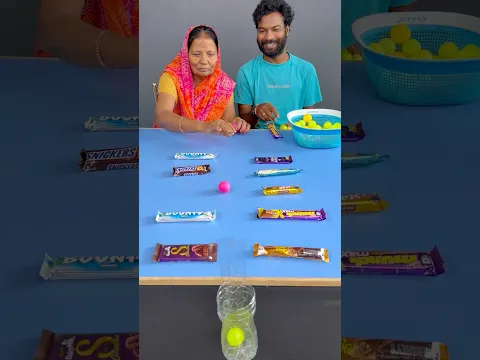 Mom vs Son Chocolate Roll The Ball Challenge 😋