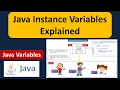 Java Instance Variables Explained Java Tutorial