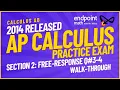 AP Calculus AB Practice Exam Released 2014 Calculator FRQ Free Response - 4