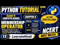 Membership Operators in Python Python for beginners in Hindi Class 11 Computer Science