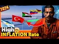 Comparison of the countries with the highest inflation rate in 2024