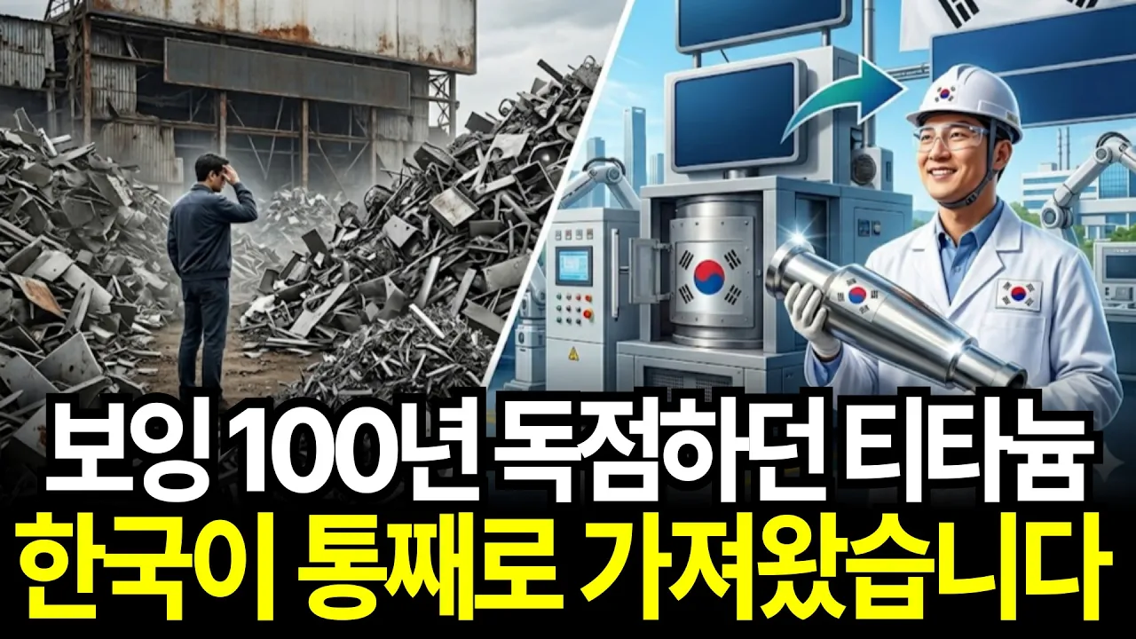 티타늄 95% 버리던 항공업계, 한국이 뒤집어버렸습니다