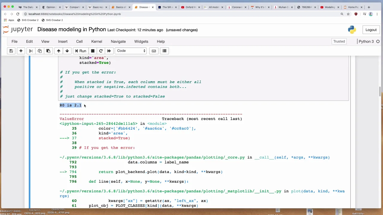 Building a COVID disease model in Python (with shelter in place)
