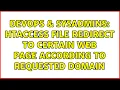DevOps SysAdmins Htaccess file redirect to certain web page according to requested domain