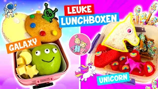 🦄🚀LEUKE LUNCHBOX voor KINDEREN: UNICORN EN GALAXY THEMA! [Lunchbox Tips Voor School] ♥DeZoeteZusjes♥