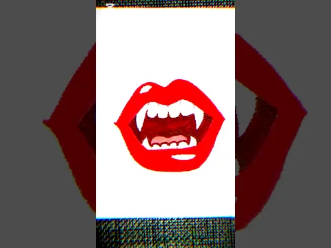 Easy drawing vampire fangs scary long teeth #kids #halloween #vampire #scary #kidsart #holiday