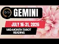 WOW THIS IS EXCITING PERIOD GEMINI JULY 16-31 2026 MID-MONTH TAROT READING