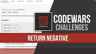Return Negative Codewars JavaScript Challenge