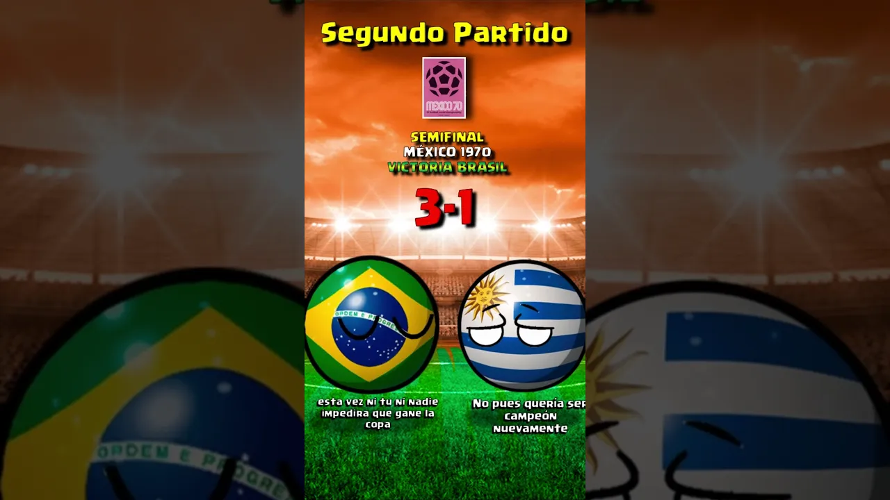 URUGUAY vs BRASIL en todos los MUNDIALES COUNTRYBALL