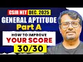 CSIR NET Dec 2025 General Aptitude Part A How To Improve Your Score By GP Sir