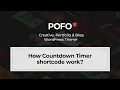 POFO WordPress Theme - How countdown timer shortcode work