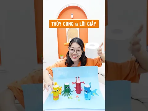THUỶ CUNG từ LÕI GIẤY 🧻 🤪🎨 #leeciehayhoi #funny #khampha #haihuoc #giaitri #diy