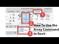 How to use Array command in REVIT