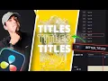 The Ultimate Guide to Titles Transitions in DaVinci Resolve