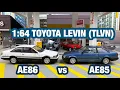 Lagu 1:64 Diecast Comparison Toyota Levin AE86 vs AE85 by Tomica Limited Vintage Neo (TLVN)