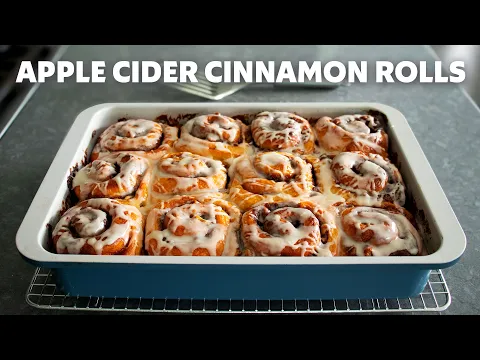 Apple "Cider Bath" Cinnamon Rolls | Easy No-Knead Dough | Food Wishes