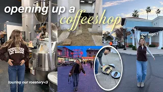 cafe diaries our sign gets installed touring the roastery menu developing