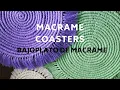 DIY MACRAME COASTERS Mantel individual MACRAME Bajo plato Macrame