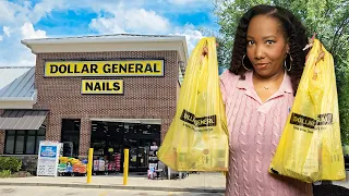 Doing My Nails for CHEAP with DOLLAR GENERAL Products