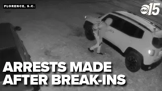 3 arrested for thefts from cars in Florence Co community