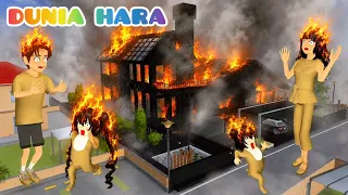 Yuta Miskin Pindah Rumah ke Rumah Balon Kebakaran 🔥 VS Rumah Kaya Emas | Dunia Hara Sakura