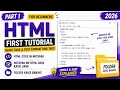 HTML Tutorial for Beginners 2026 Part 1 HTML in Notepad Basic Structure Text Formatting Tags
