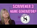 Scrivener 3 for Windows How to Generate Random Character Names for your Novel