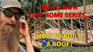 Putting a roof on the tiny house pole building #narrowayhomestead #offgrid #tinyhouse #polebuilding