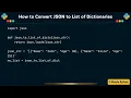 How to Convert JSON to List of Dictionaries