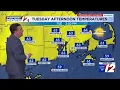 WPRI 12 Weather Forecast 25 Sunny Tuesday Showers Wed AM