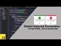 Detect Internet Connection Animated JavaScript Project Use Ajax