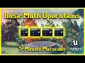 Add Subtract Multiply Divide Shader Math 5-Minute Materials
