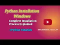 Python Installation Tutorial for Beginners Download Setup Guide