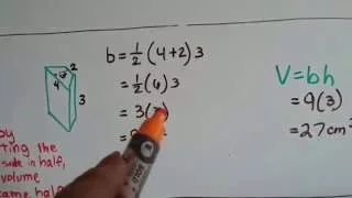 Grade 7 Math 5b Volume of a Trapezoidal prism