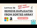 Leetcode 26 - Remove Duplicates from Sorted Array