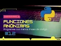 Funciones ANONIMAS o lambda Tutorial Python Fundamentos de la programacion