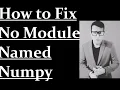 How to Fix No Module Named Numpy
