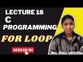 C Programming Language Lecture 18 FOR LOOP by ANU YADAV programming for beginner