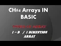 10th class ch 4 1-Dimensional array Array in Basic