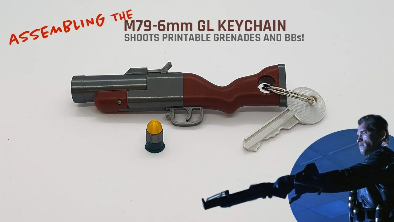 M79-6mm Grenade Launcher Keychain — Functional Blaster