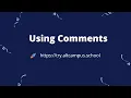 Using Comments In JavaScript