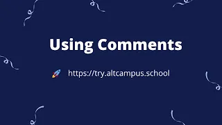 Using Comments In JavaScript