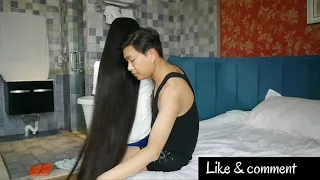luxurious healthy long hair