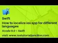 How to localize ios app in swift and xcode 9
