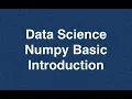 54 Data Science Numpy Basic Introduction Online Training Download app from below link