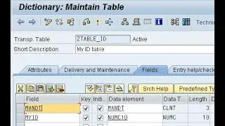 How to Create Table in ABAP in SAP - SE11 Data Dictionary