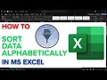 How to Sort Data Alphabetically in MS Excel 2025 Alphabetical Order Sorting Made Easy in Excel