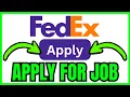 How To APPLY For A Job At FedEx QUICK EASY 2026