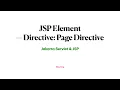 JSP Element - Directive Page Directive